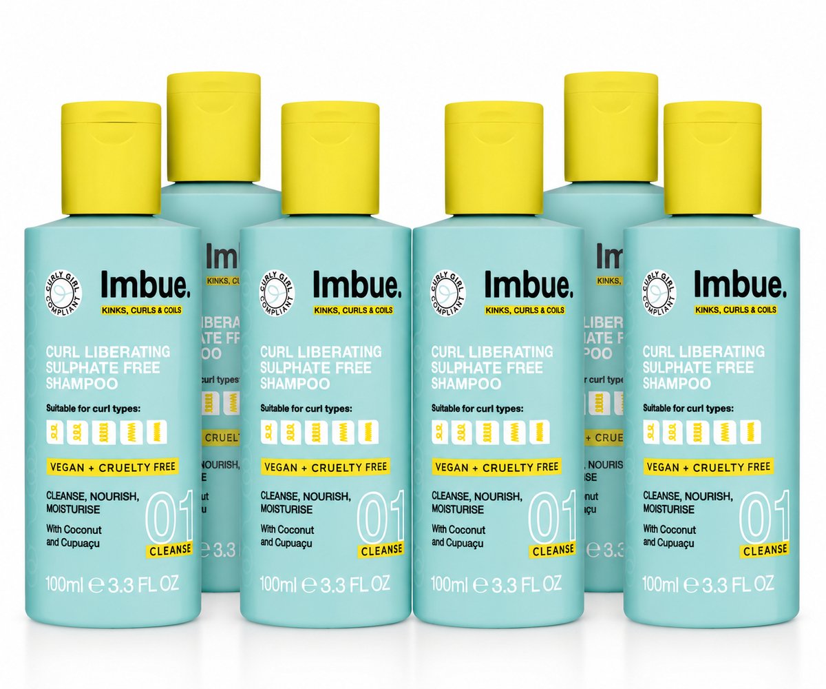 Imbue - Curl Liberating Sulphate Free Shampoo - 6x 100ml
