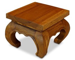 Opium Tafel - Bijzettafel Hout - Decoratief Gebruik - Handgemaakt Uniek Stuk - Medium Formaat - Bruin