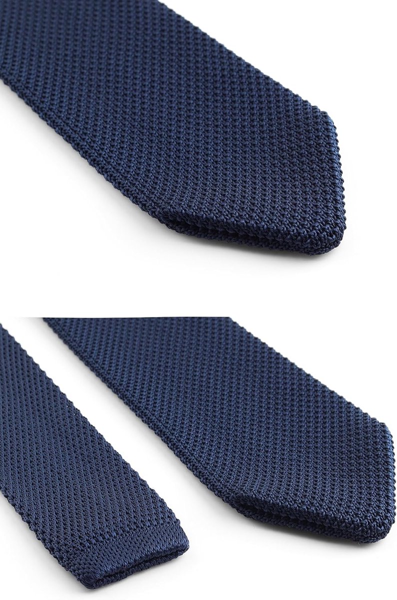 7 cm Smalle Gebreide Stropdas & 33×33 cm Pochet Sets