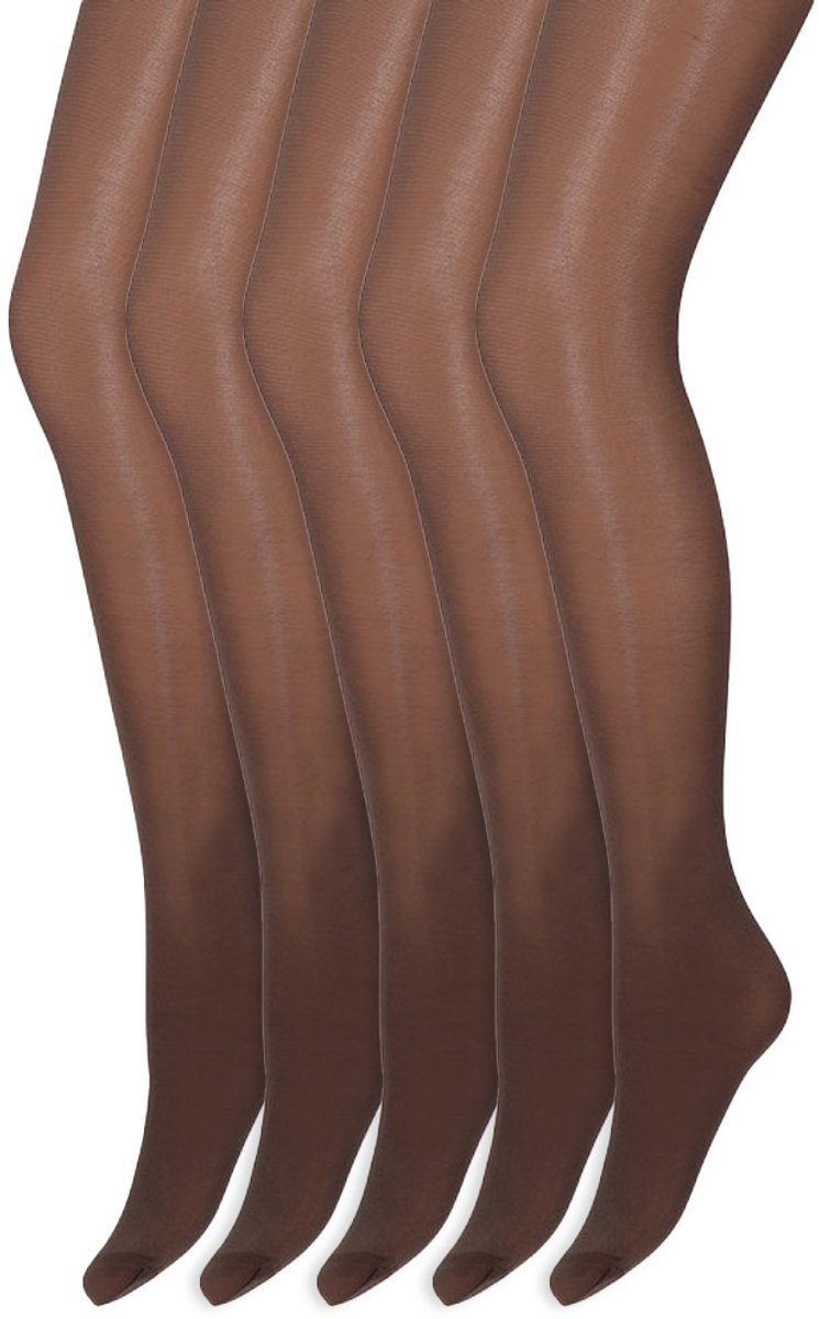 Marianne Glans Panty | 35 Denier | Merk: Marianne | Maat: S T/M Xxl | Kleur: Bruin | 5 Paar