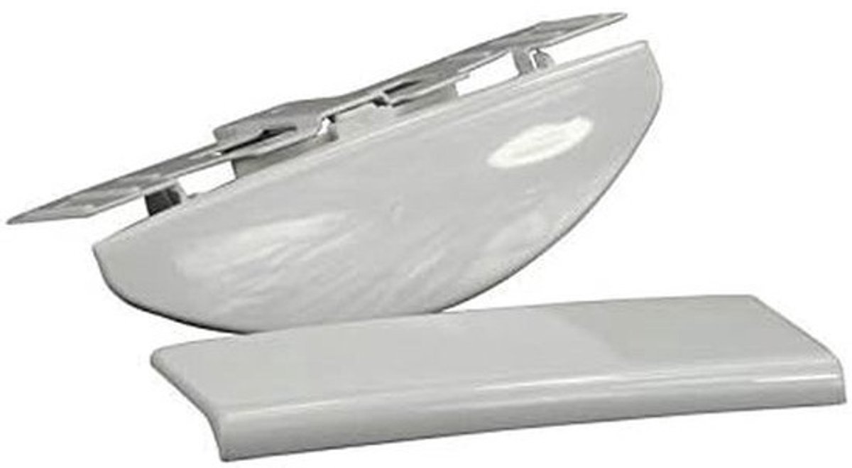 Deurgreep Vriezer - Handvat Koelkast - Apparaat Reparatie - Compleet met afdekplaat - 182 mm lengte - Wit