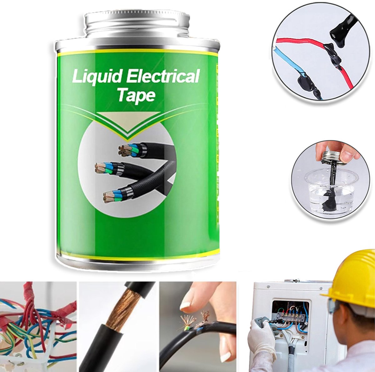 Vloeibare Elektrische Isolatielijm 125ml - Lucht- en Waterdichte Diëlektrische Coating - UV-Bestendig & Temperatuurbestendig - Voor Kabels Elektronische Componenten & Halfgeleiders - Zwart