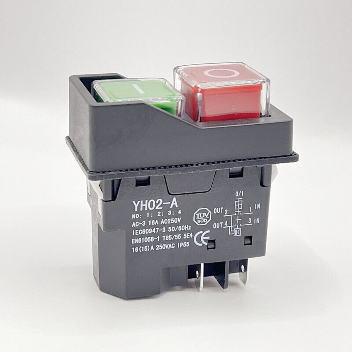 KLD elektromagnetische schakelaar - 28A, KLD magnetische schakelaar - 28, KJD17 CK21 drukknopschakelaar, waterdichte schuifschakelaar - 4 pinnen