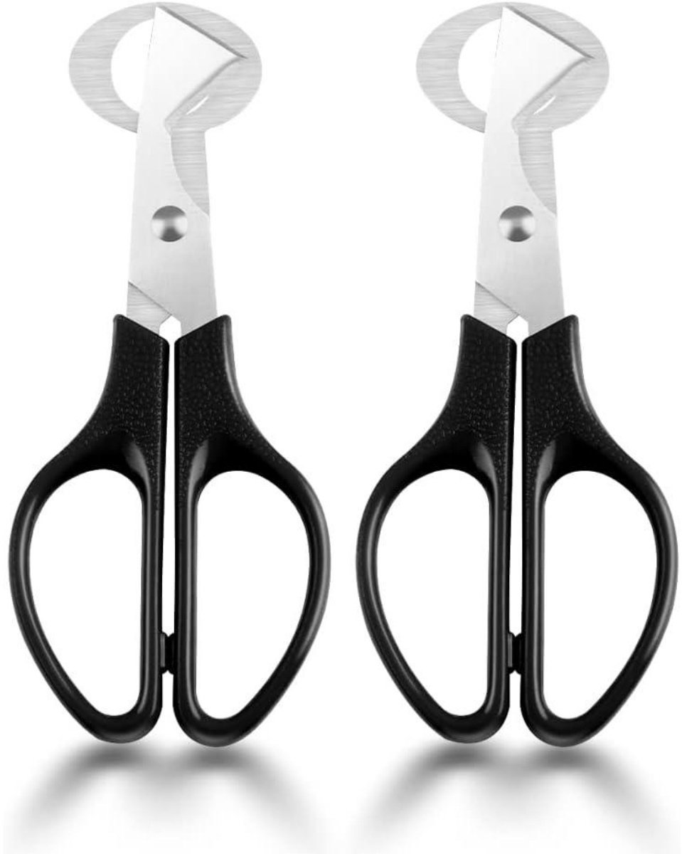 SSTRWGOOD 2 Stuks Eiersnijder - Wachteleierschere - Edelstalen Eierschalen Schneidescheren - Antislip Greep, Comfortabel en Veelzijdig - Geschikt voor Thuis, Restaurant en Keuken - RVS - 14.5x5.5cm