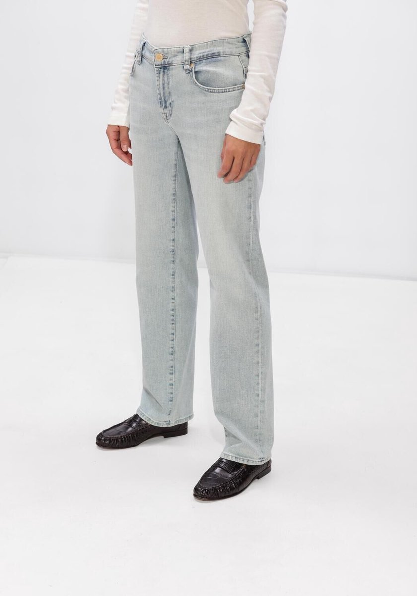 7 For All Mankind Calie Straight Jeans Dames - Broek - Lichtblauw - Maat 27