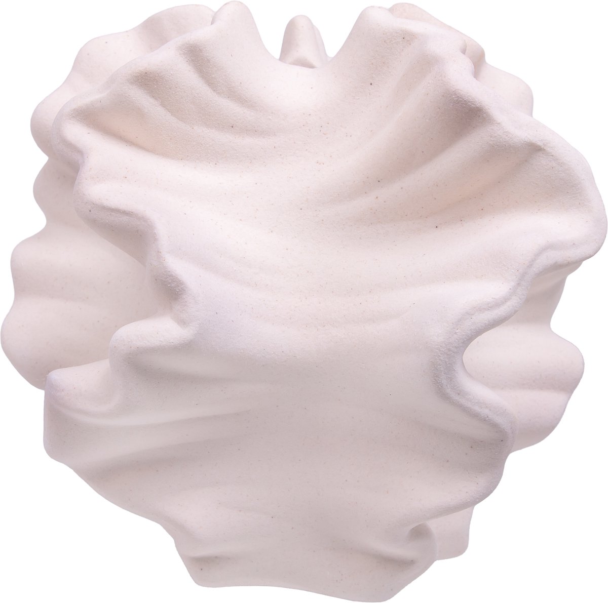 QUVIO Witte vaas - Design Vazen - Vaas keramiek - Voor droogbloemen - Decoratief object - Design woonaccessoires - Minimalistische decoratie - Keramiek - Coral - Wit