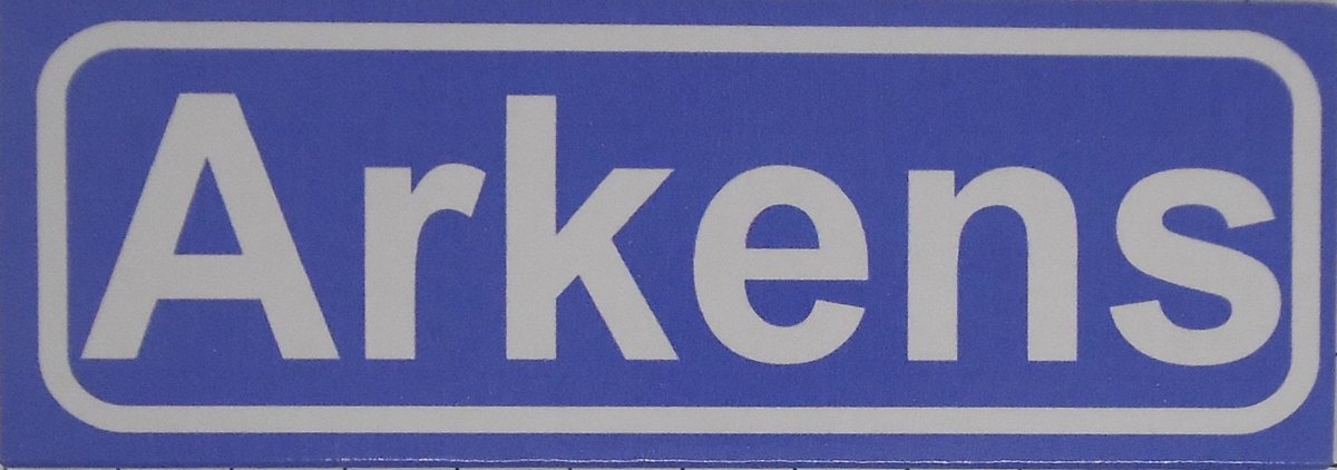 Souv© - koelkast magneet - plaatsnaam bord - kombord - souvenir - koelkastmagneetje - relatiegeschenk Arkens