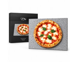 VDN Pizzasteen BBQ oven - lava van vulkaan Etna - Barbecue Pizza accessoires - Pizzaplaat - Made in Italy - Broodbaksteen - 30x38x1.1