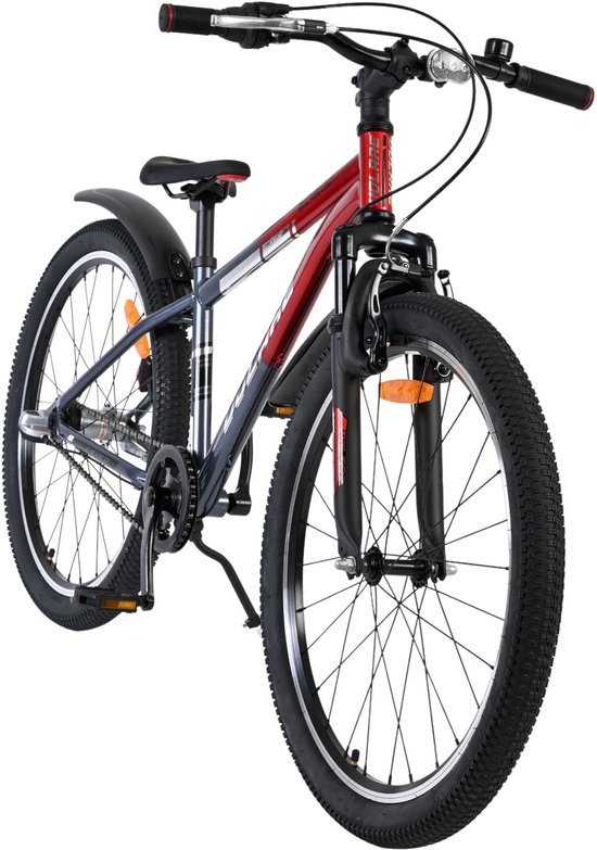 Volare XC Race Kinderfiets - 24 inch - Nexus 3 - Rood/Grijs van Volare — afbeelding 4