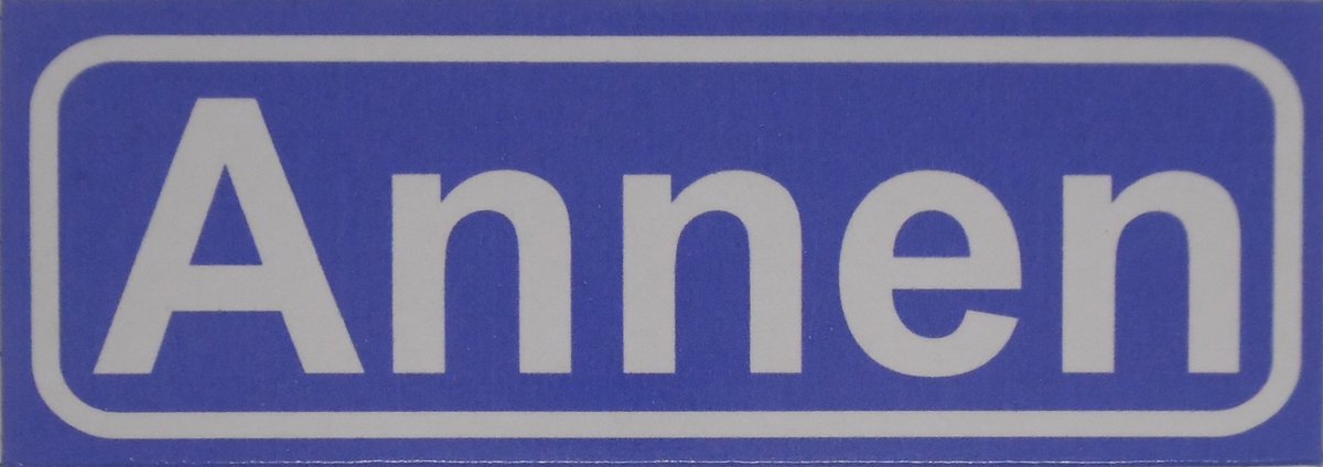 Souv© - koelkast magneet - plaatsnaam bord - kombord - souvenir - koelkastmagneetje - relatiegeschenk Annen
