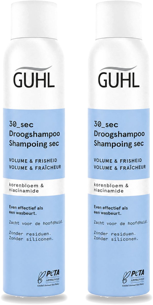 2 x Guhl – Droogshampoo – Volume & Frisheid 30 sec – 200 ml - Voordeelverpakking - 2 stuks