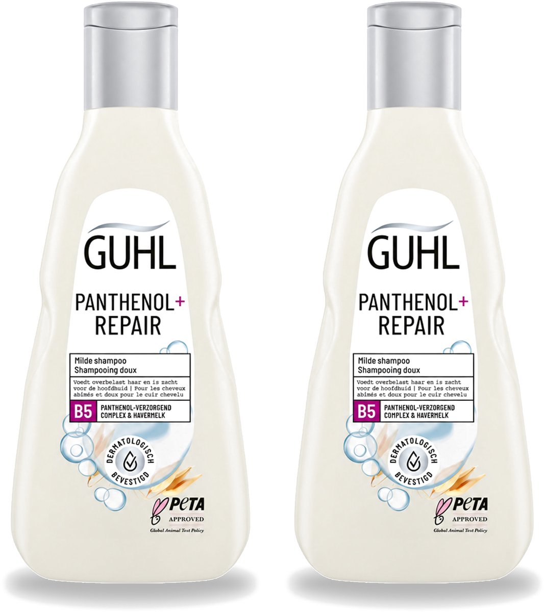 2 x Guhl – Shampoo – Panthenol+ Repair – 250 ml - Voordeelverpakking - 2 stuks