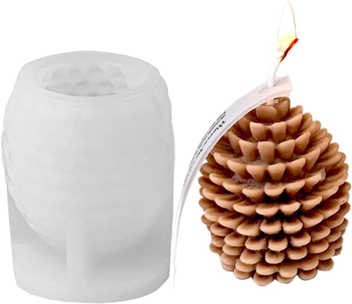 Kaarsvorm, 3D-dennenappelvorm, siliconen kaarsvorm voor het maken van kaarsen, zeep, aromatherapie