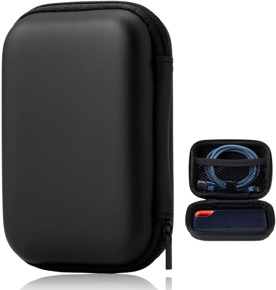 Tas voor compacte digitale camera, compatibel met Canon G7X en Kodak Pixpro, schokbestendige binnenkant van kristalhaar, reistas voor accessoires (zwart)