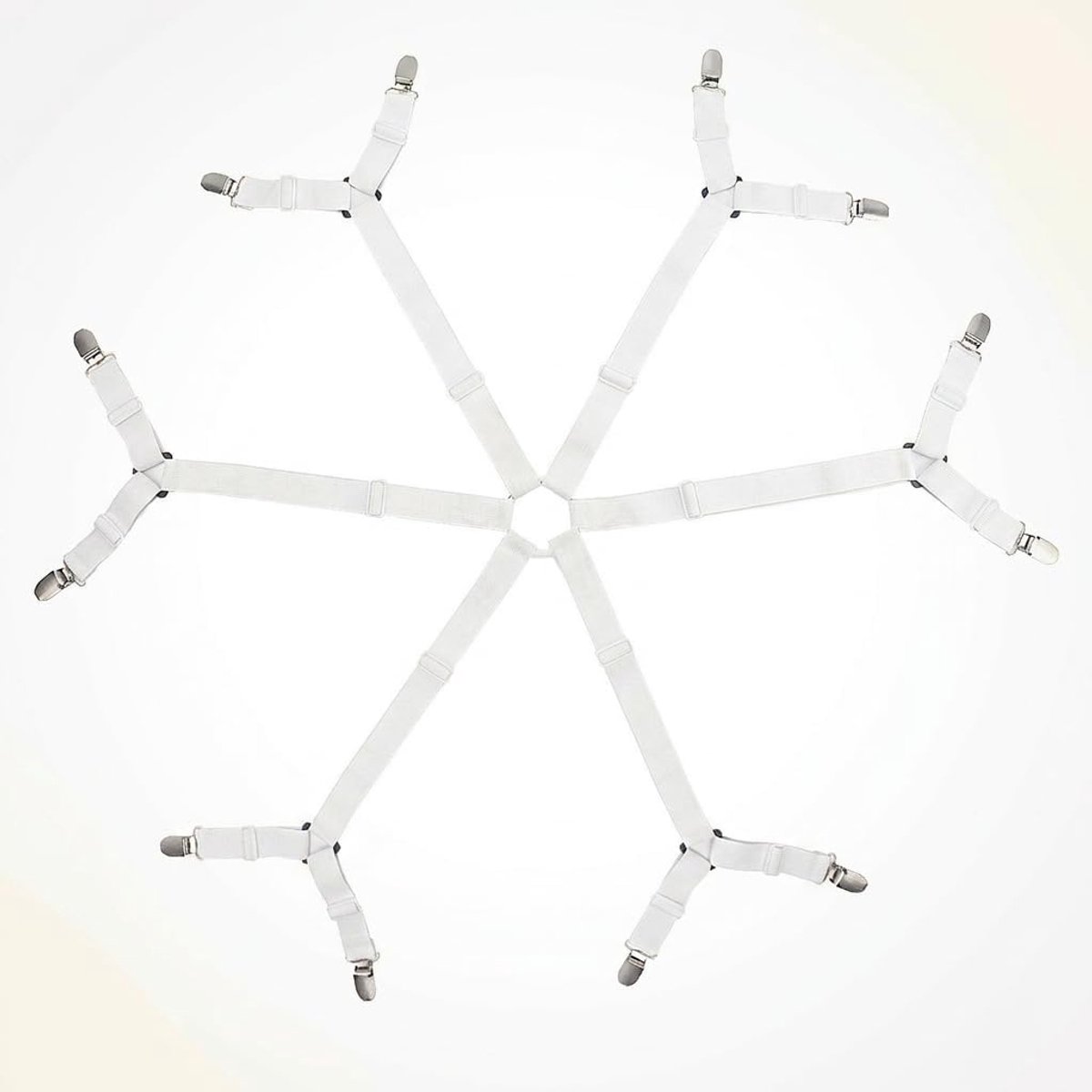 Hoeslakenspanner, hoeslakenbevestiging, 12 metalen klemmen