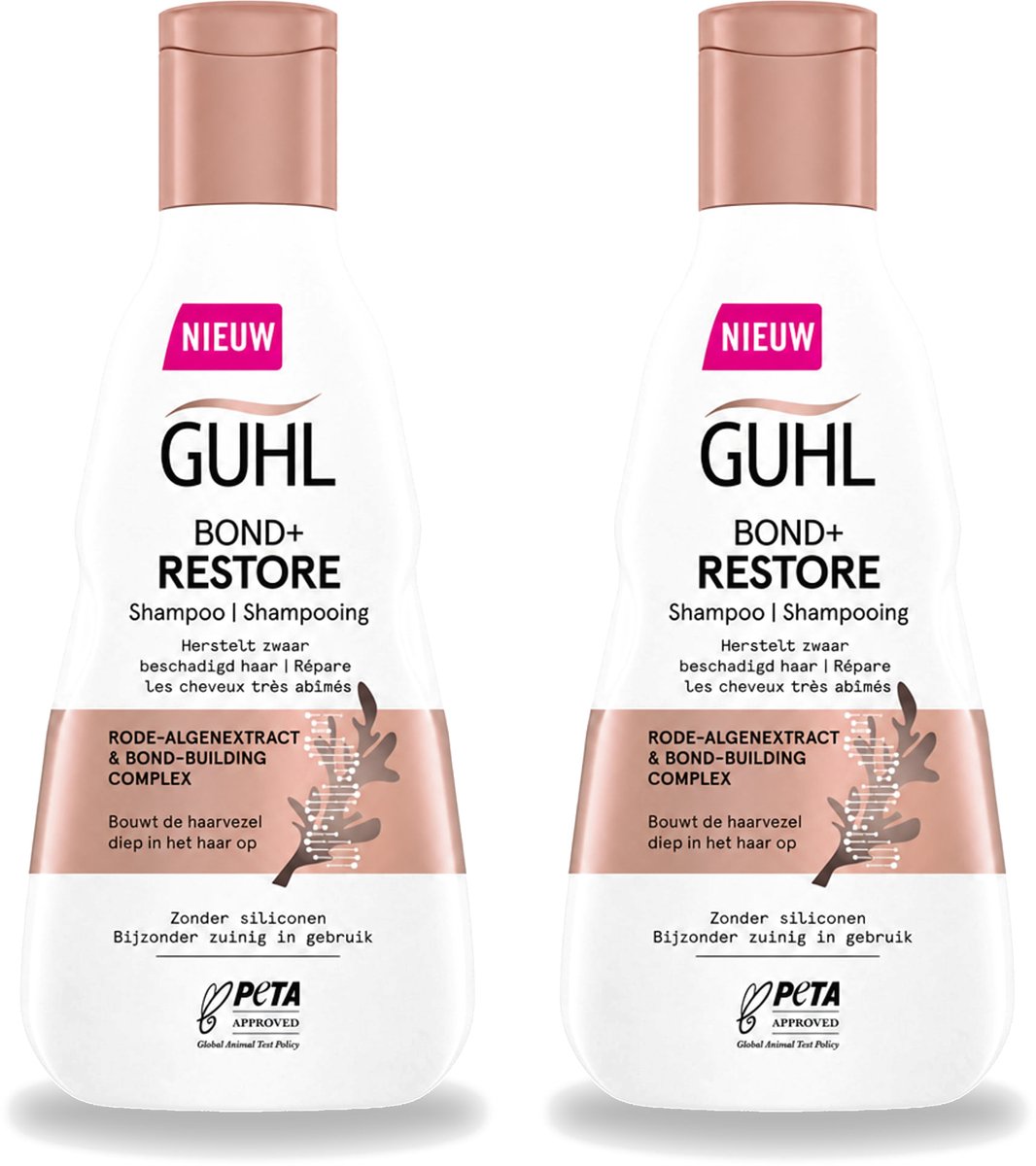 2 x Guhl - Shampoo - Bond+ Restore - 250 ml - Voordeelverpakking - 2 stuks