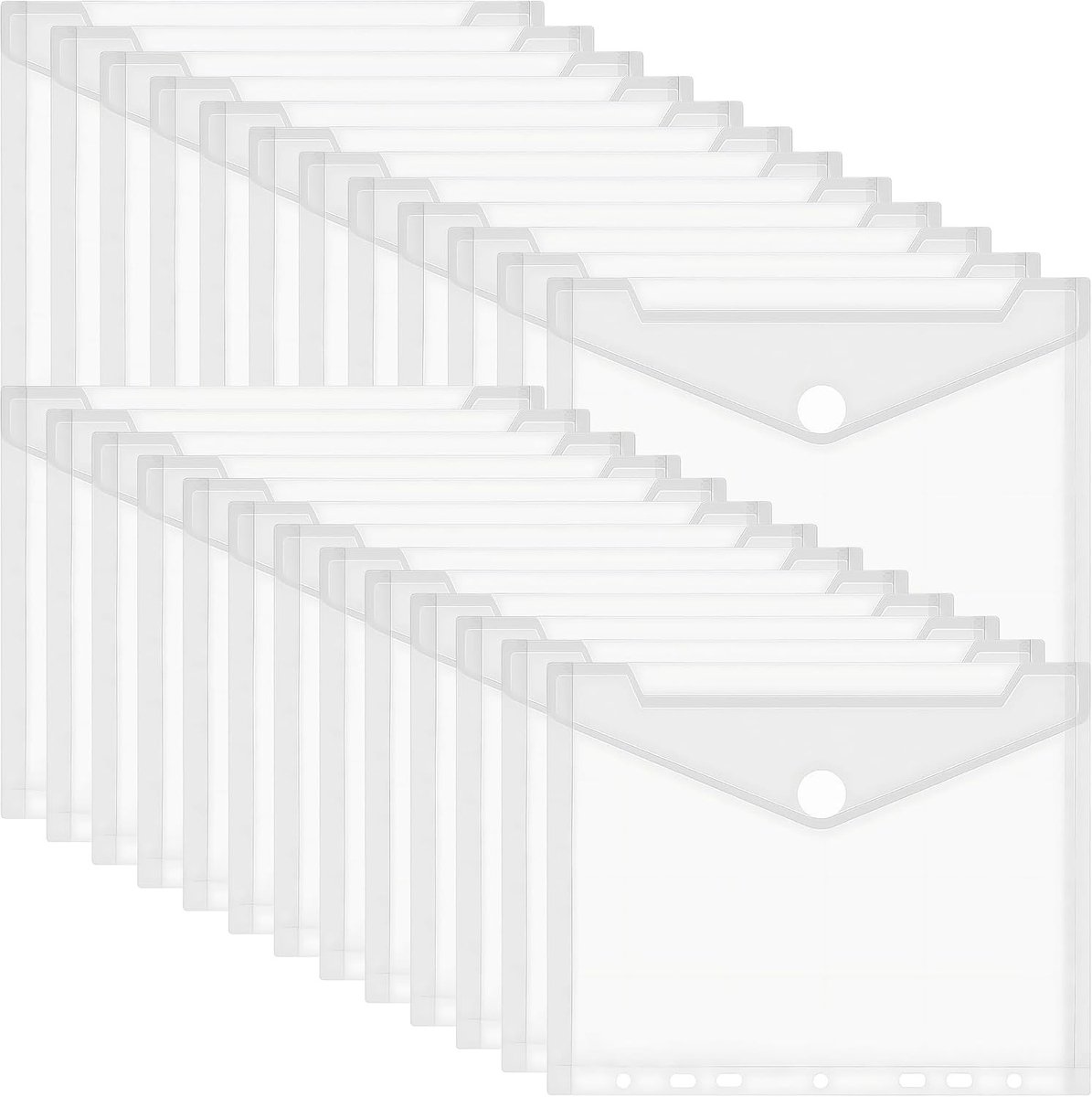 Documentenmap A5 Inbindbaar - 25 Stuks, Ideaal voor Archivering, Opbergen en Organiseren van Documenten met Foliehoezen en Insteekhoezen
