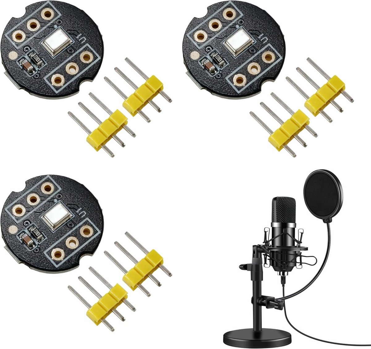 3 Stuks Omnidirectionele 24-Bit I2S Digitale Microfoon Module – Hoge Precisie Microfoon voor ESP32 en Arduino, Ideaal voor Geluidsopnames en Projecten