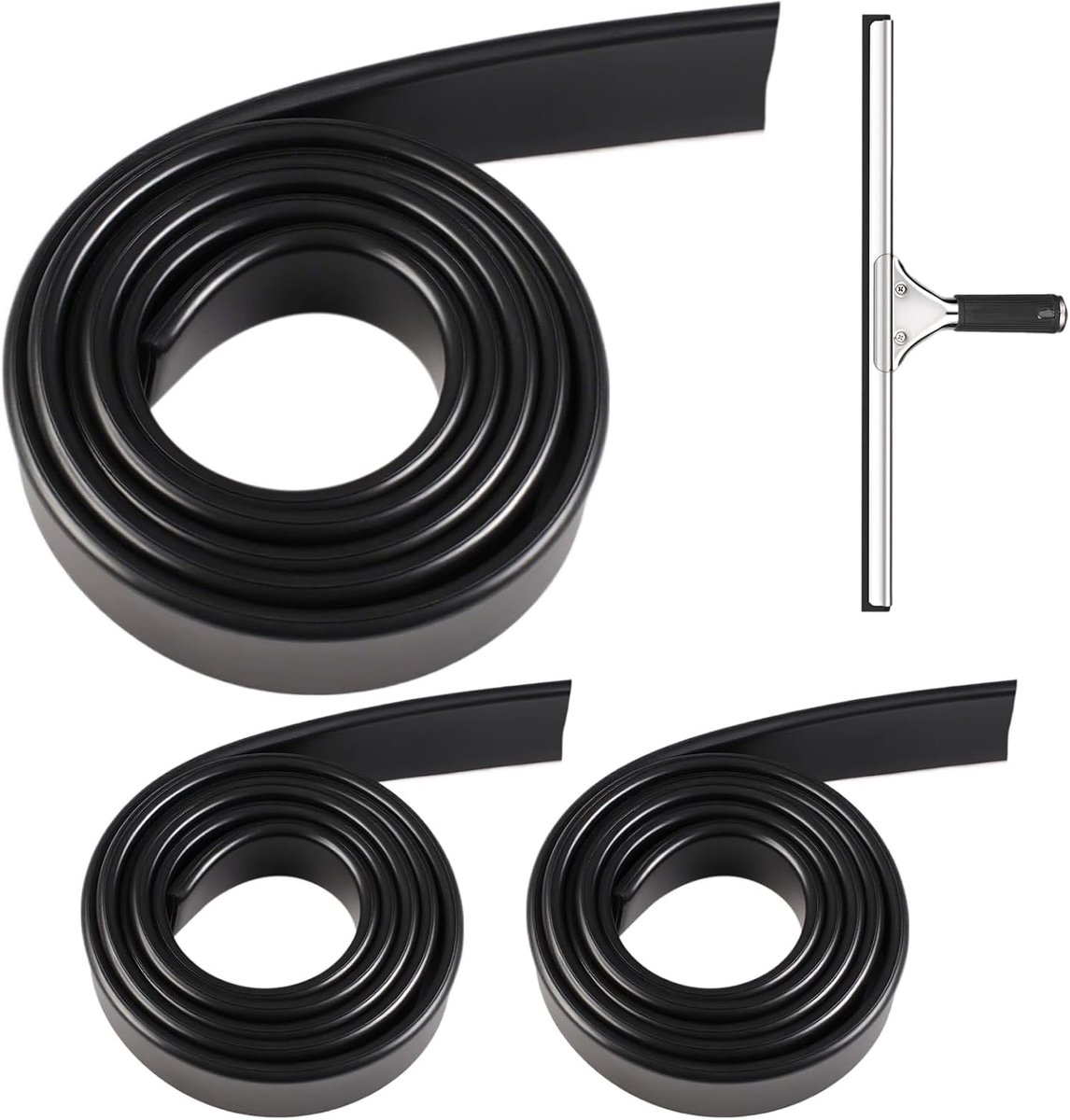 3-delige Rubber Raamwisserset van 105 cm - Vervangende Ruitenwisser voor Auto, Boot en Huishoudelijk Gebruik