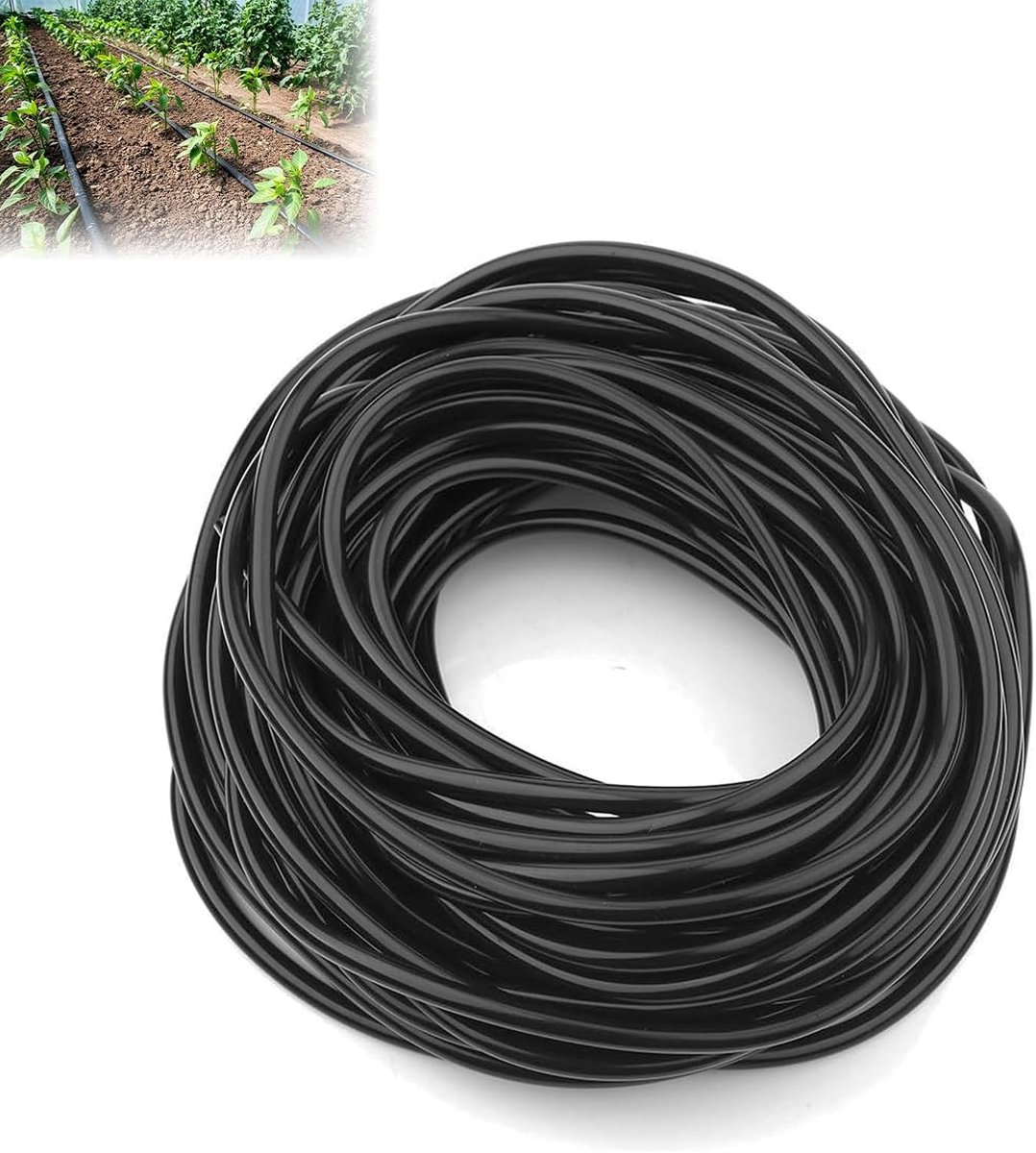 Flexibele Waterdruppelslang voor Irrigatiesystemen - 5m/10m/20m PVC Tuinslang met 4/6mm Micro Drippers voor Efficiënte Besproeiing