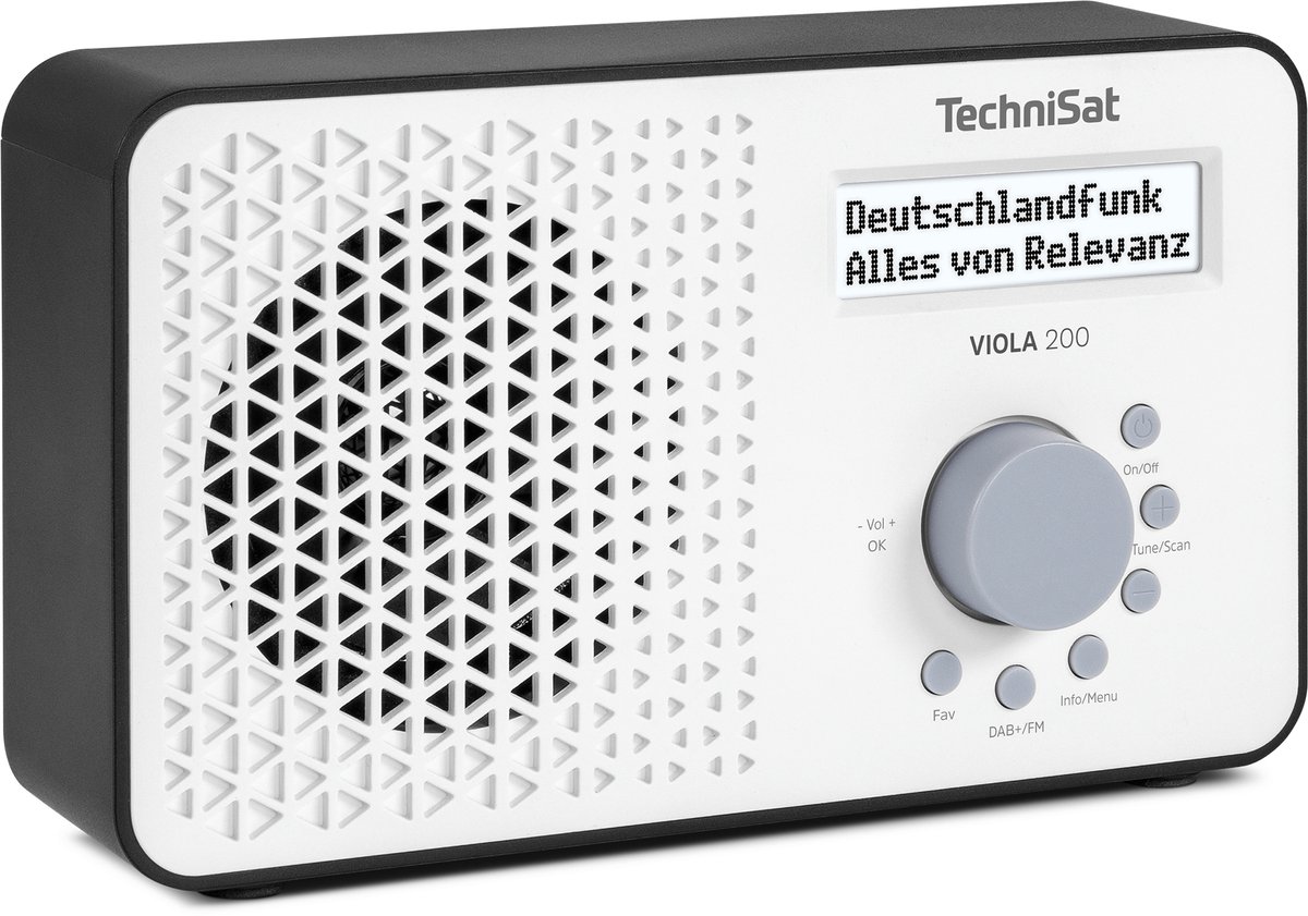 TechniSat VIOLA 200 - draagbare DAB+/FM-radio (met LCD-display, telescopische antenne, favorietenopslag, hoofdtelefoonaansluiting, net- en batterijvoeding, monoluidspreker, RDS, PLL)