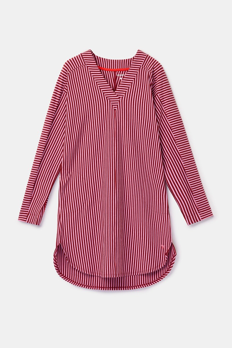 Woody slaapjurk dames - bordeaux - 262-15-XDD-Z/913