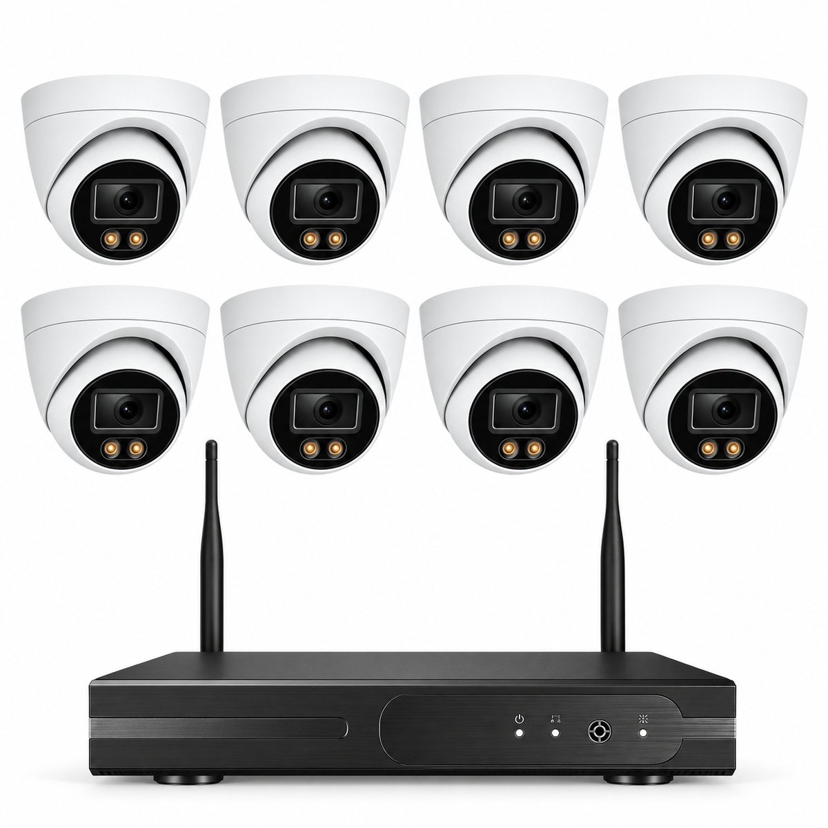 8x 2K Beveiligingscamera Set Draadloos - CCTV WiFi Bewakingscamera + Recorder