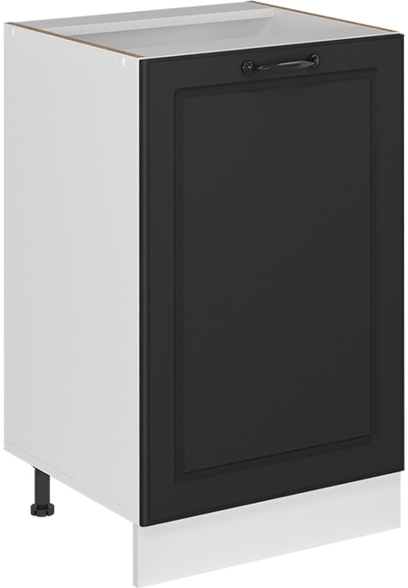 Vicco Keukenonderkast R-Line, Antraciet landelijk/Wit, 50 cm zonder werkblad