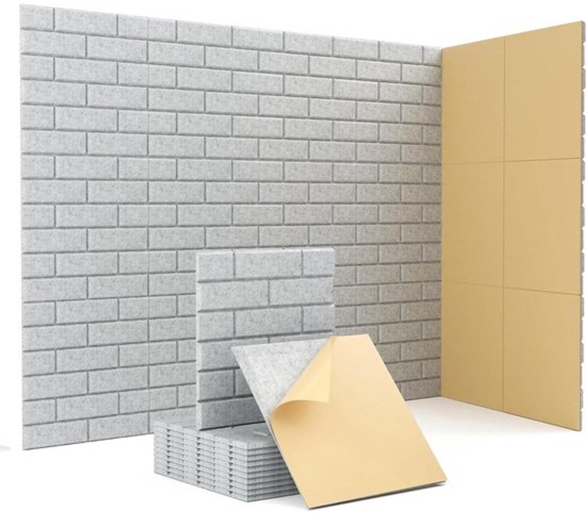 Akoestische panelen - geluidsabsorberende panelen 12" X 12" X 0.4" - 18 stuks hoge dichtheid geluidswerende panelen voor akoestische behandeling huisdecoratie
