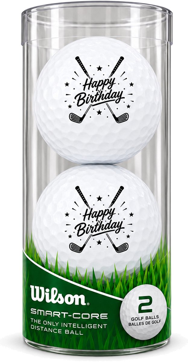 Golfballen Happy Birthday - Verjaardag Golf Cadeau - 2 stuks - Wilson - Golfbal met Opdruk — afbeelding 2