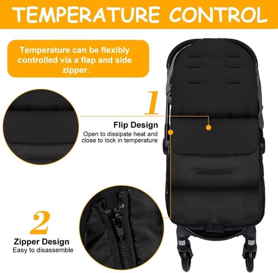 Universele Fleece Voetenzak voor Kinderwagen - Waterdicht, Warm en Ademend, Eenvoudig te Reinigen voor Alle Modellen — afbeelding 3
