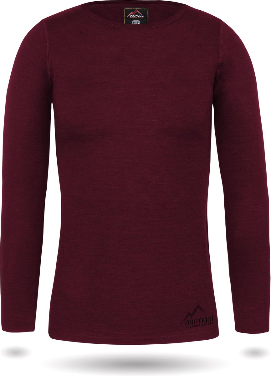 Dames-merino-shirt met lange mouwen „Mandurah“ Rood
