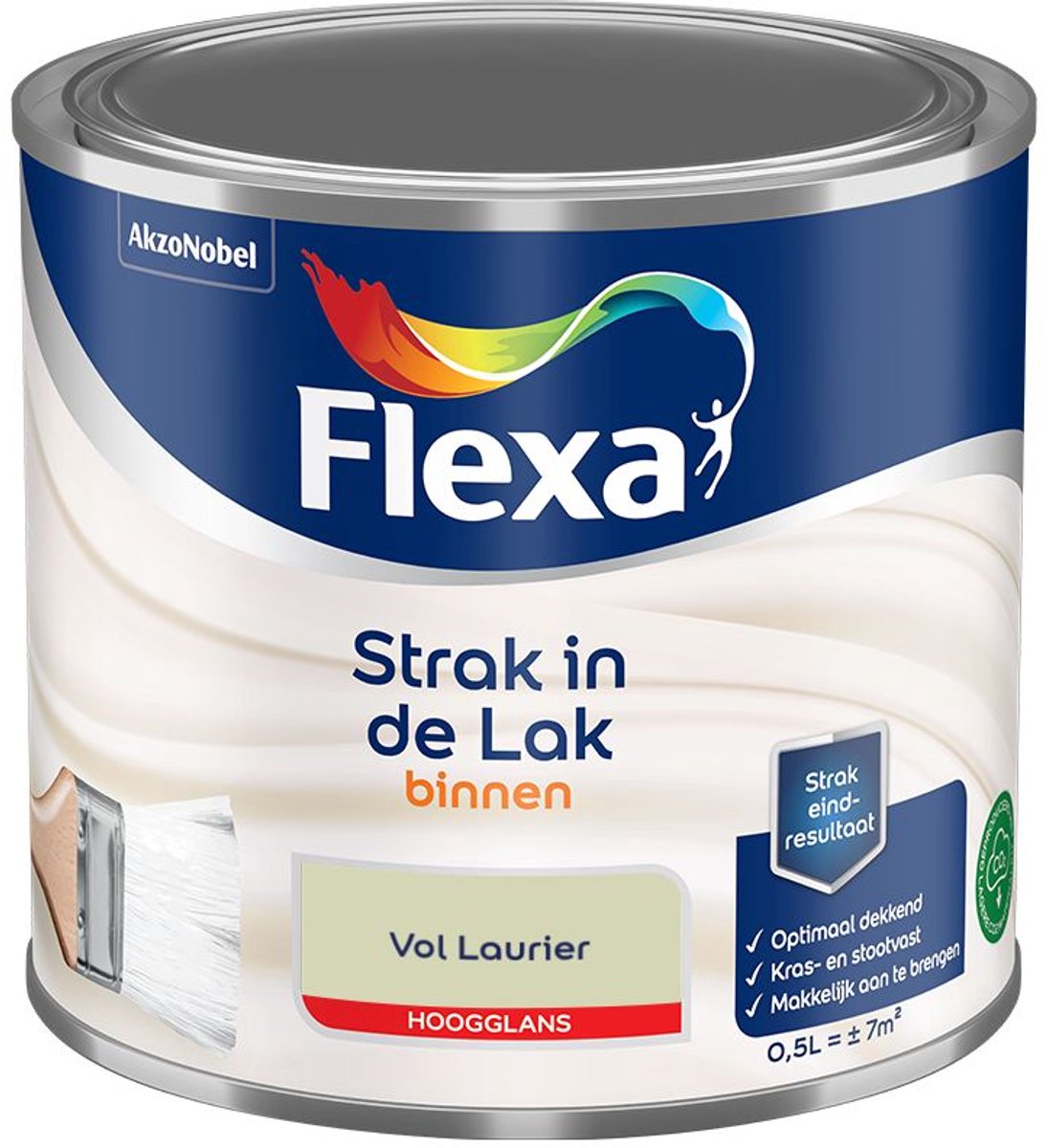 Flexa - Strak In De Lak Binnenlak Hoogglans - Vol Laurier - Mengverf - 500 Ml