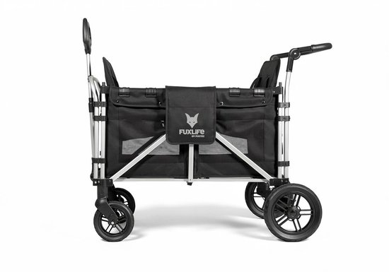 FUXLIFE by FUXTEC CTXL900 Bolderkar voor 4 kinderen - Opvouwbaar - Zwart - Met Veiligheidsriemen & Zonnedak - Strandkar & Handkar - Max. 75kg — afbeelding 5