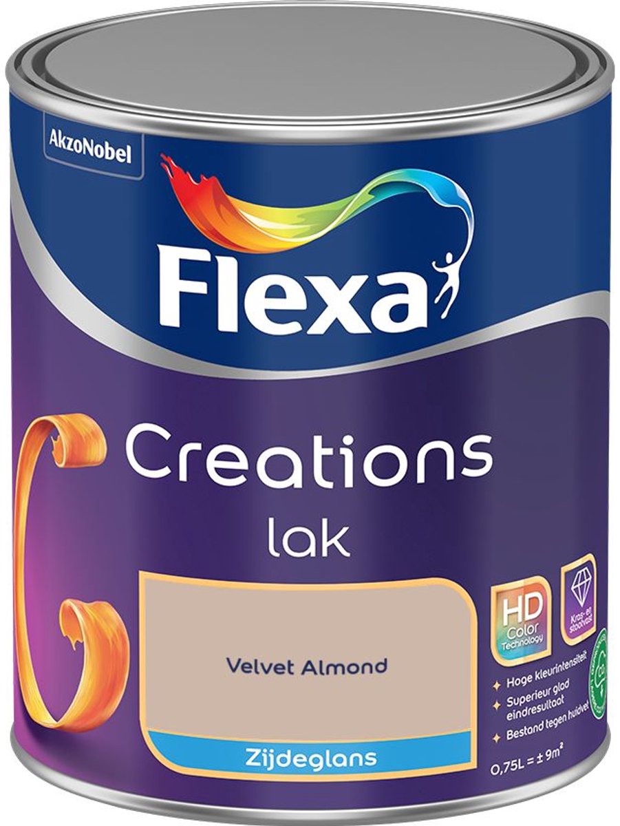 Flexa - Creations Lak Zijdeglans - Velvet Almond - 750 Ml - Kleur Van Het Jaar 2027