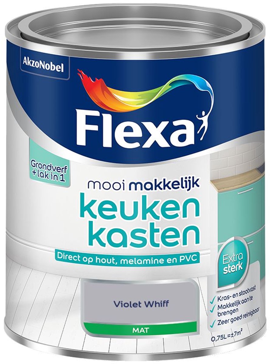 Flexa - Mooi Makkelijk Keukenkasten Mat - Violet Whiff - 750 Ml - Kleur Van Het Jaar 2027