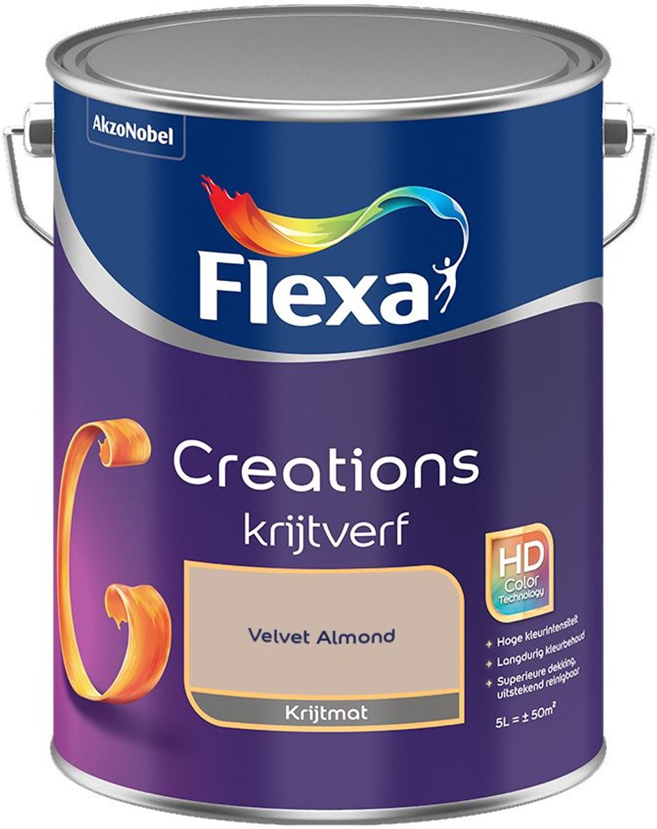 Flexa - Creations Muurverf Krijt - Velvet Almond - 5 L - Kleur Van Het Jaar 2027