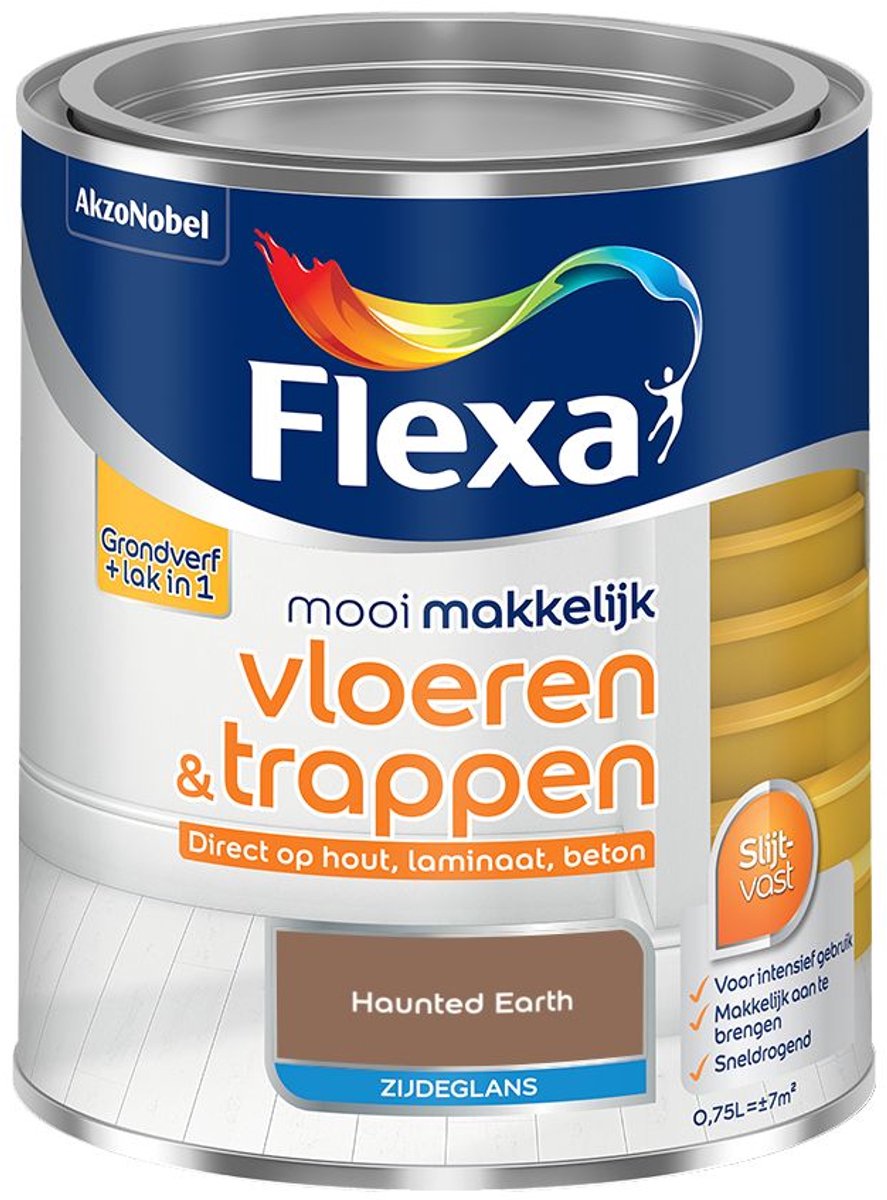 Flexa - Mooi Makkelijk Vloeren & Trappen Zijdeglans - Haunted Earth - 750 Ml - Kleur Van Het Jaar 2027