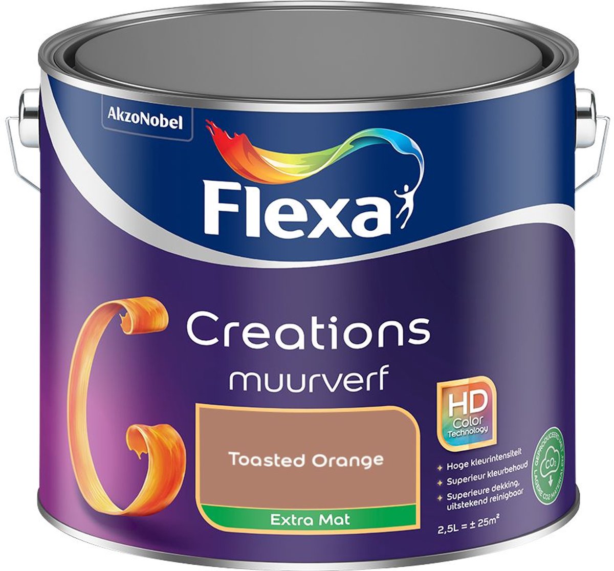 Flexa - Creations Muurverf Extra Mat - Toasted Orange - 2,5 L - Kleur Van Het Jaar 2027