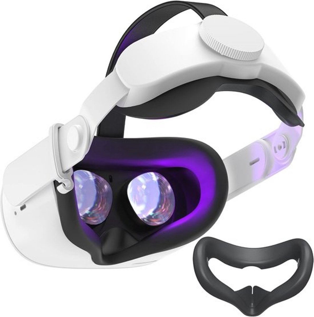 Hoofdband en siliconen pad voor Oculus/Meta Quest 2 - Verbeterd comfort en zweetvrije ervaring