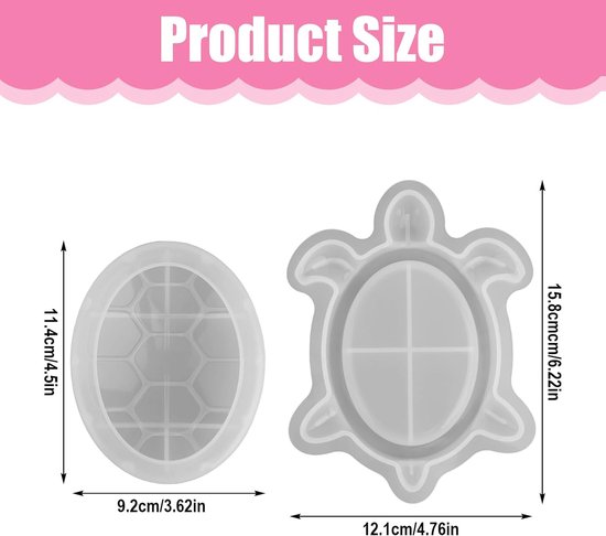 Doos Harsvorm met Deksel, 3D-Zeeschildpad Opbergmal voor DIY-Epoxyharsknutselen Herbruikbaar Oceandier Thema Sieradendoos voor Woondecoratie Snuisterijen Sleutelhangers — afbeelding 2