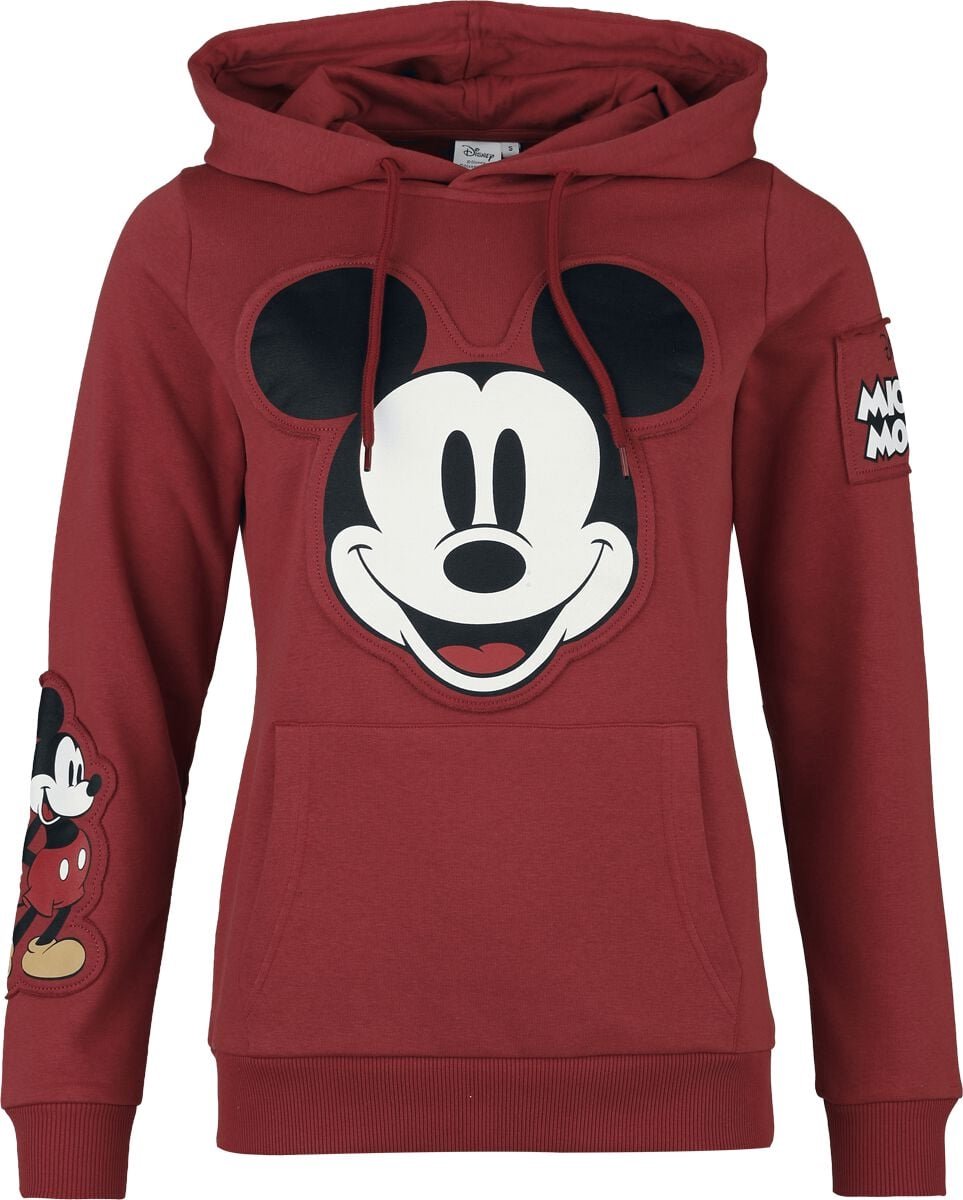Mickey Mouse Smile Dames Trui met capuchon - rood - S