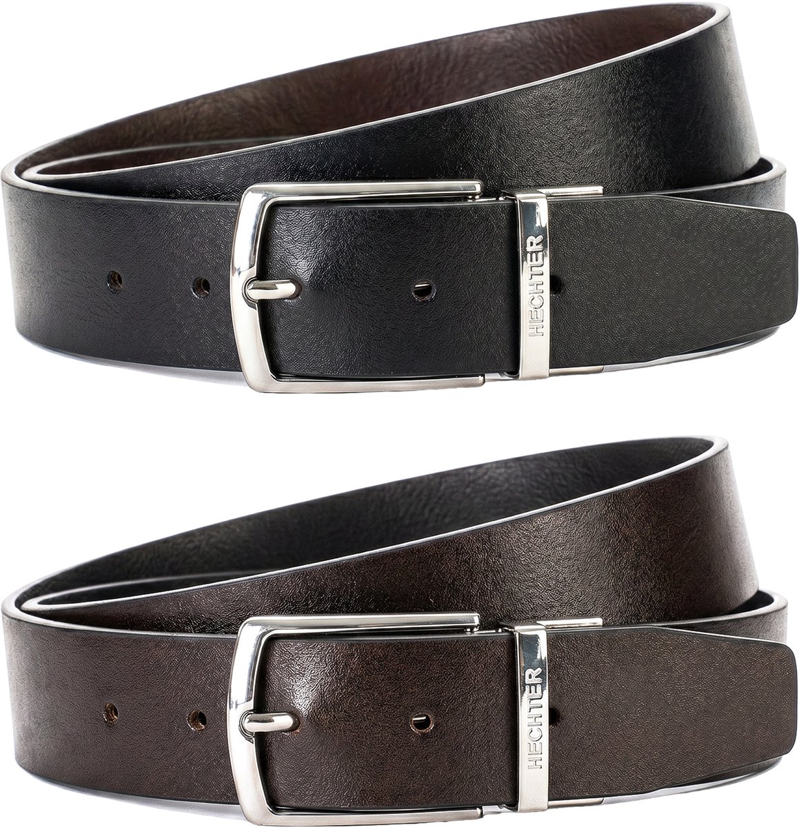 HECHTER leren heren riem - zwart