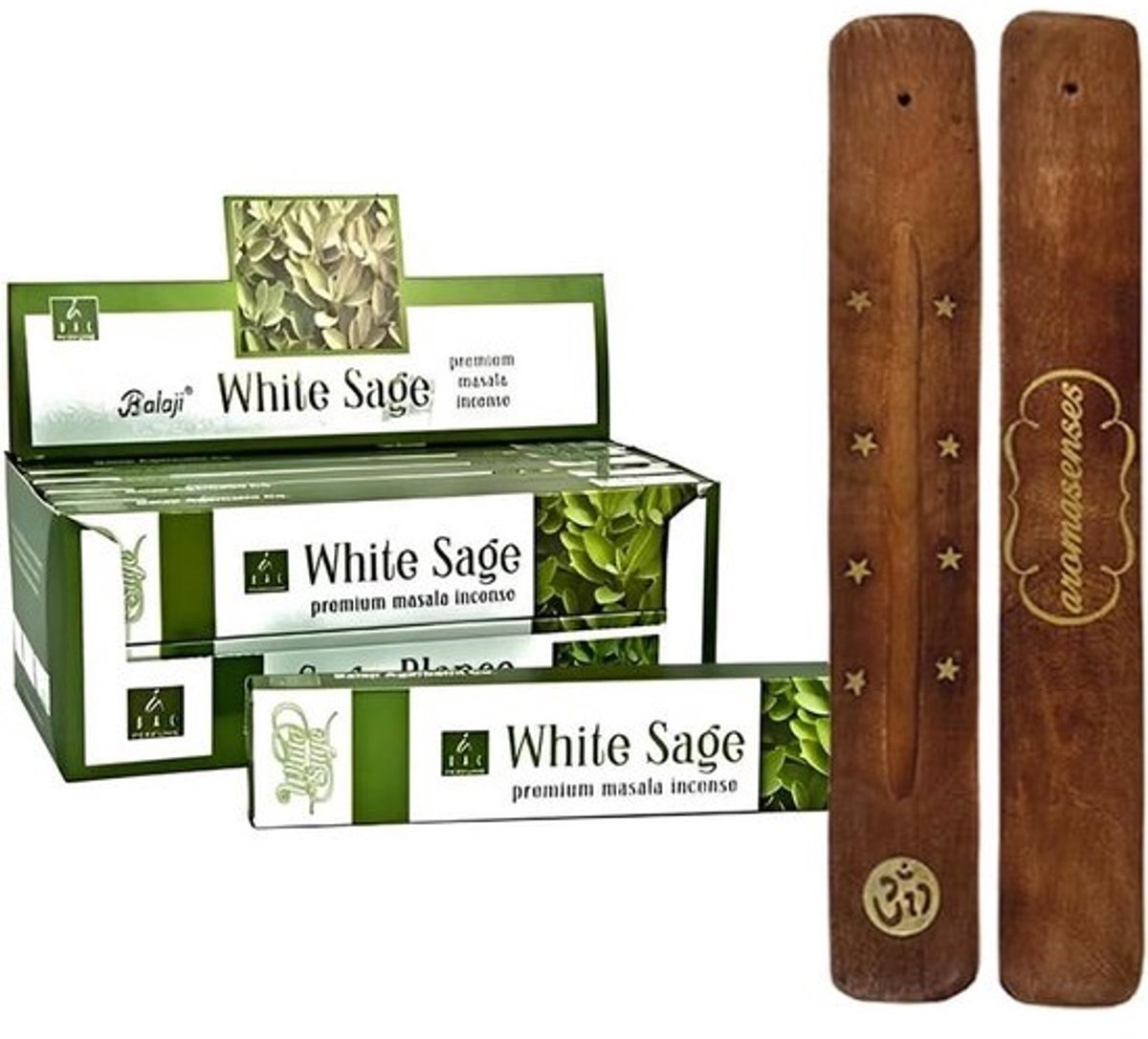 12 Pak Witte Salie Wierookstokjes voor Reiniging en Meditatie
