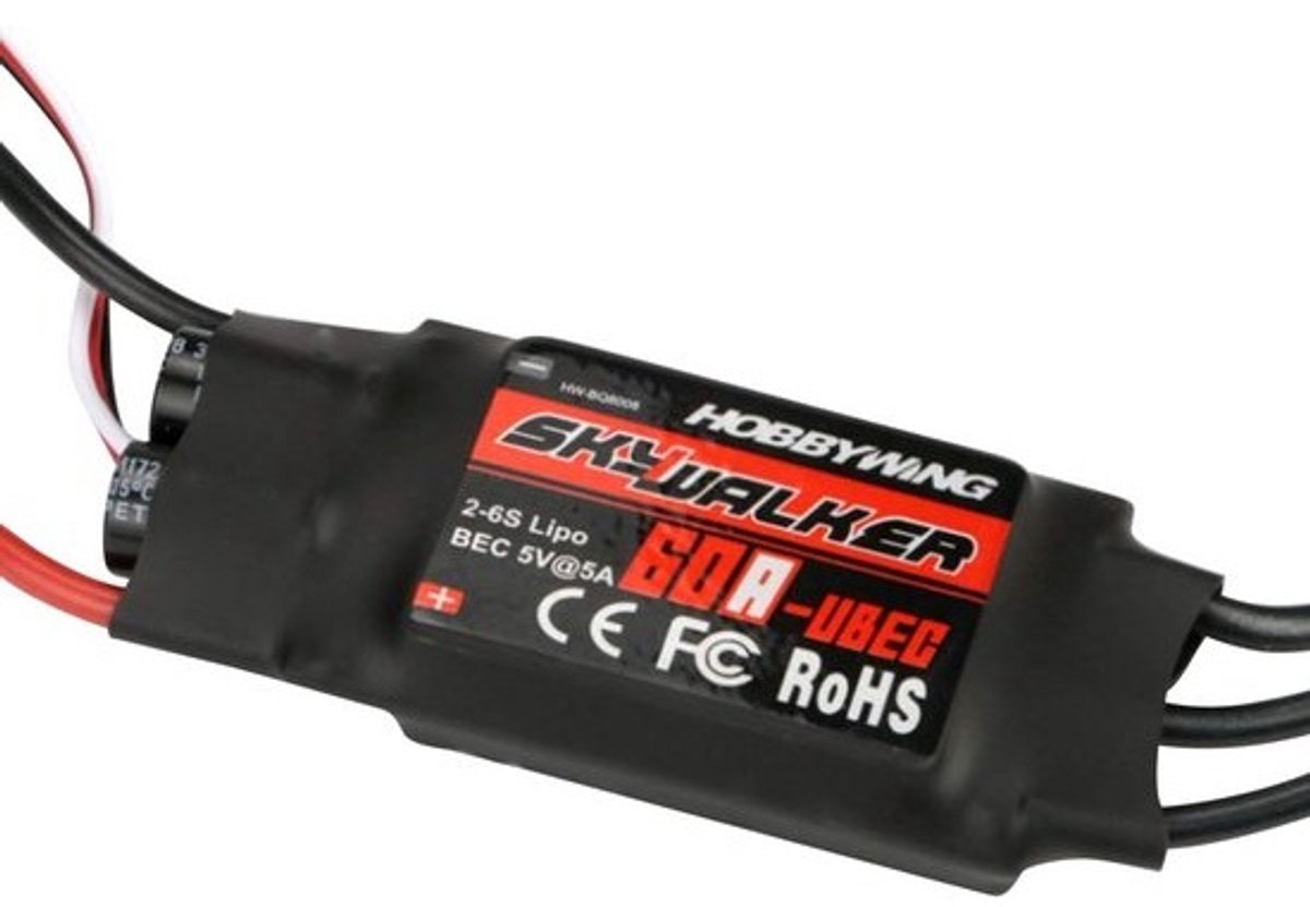Borstelloze Speed Controller ESC BEC tot 60A voor RC Vliegtuigen, Quadcopter en Helikopters
