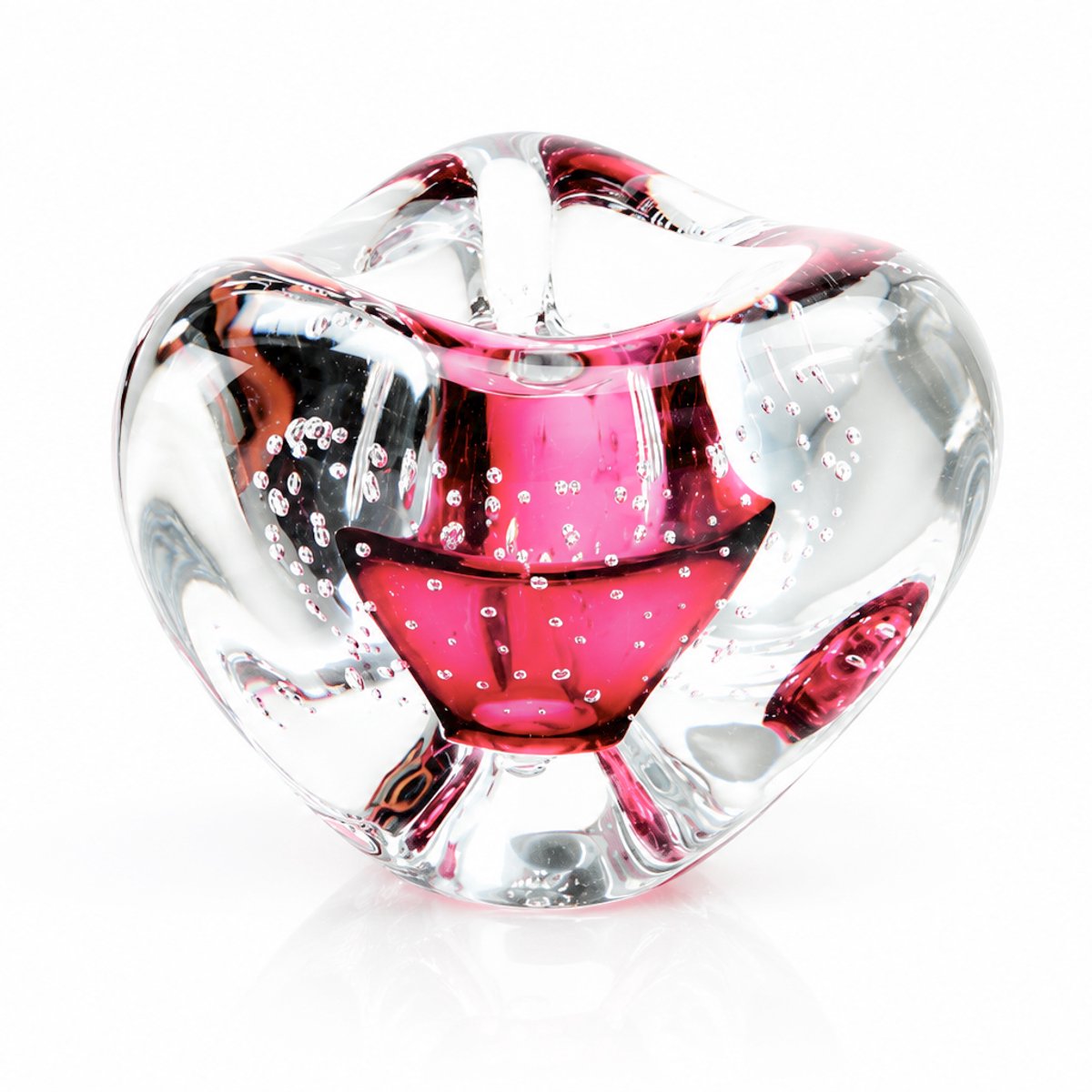 Kristallen Waxinelichthouder - Rood - 8 cm - Boheems Kristal