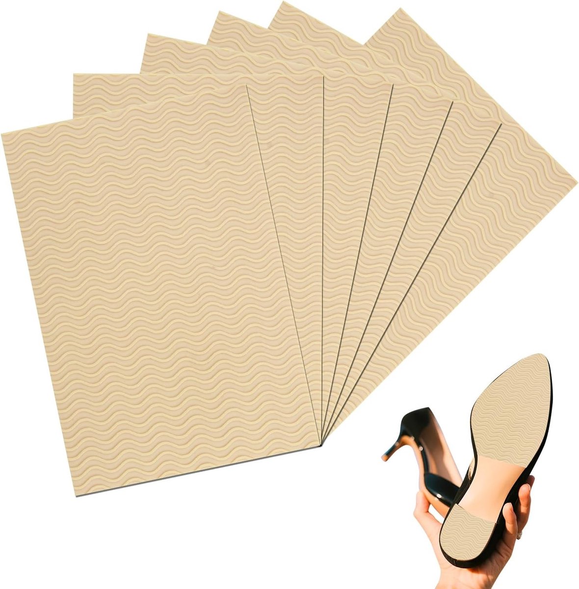 Set van 6 Antislip Rubber Schoenzolen, Zelfklevende Bescherming voor Schoenen, Duurzame Sole Reparatie en Ondersteuning