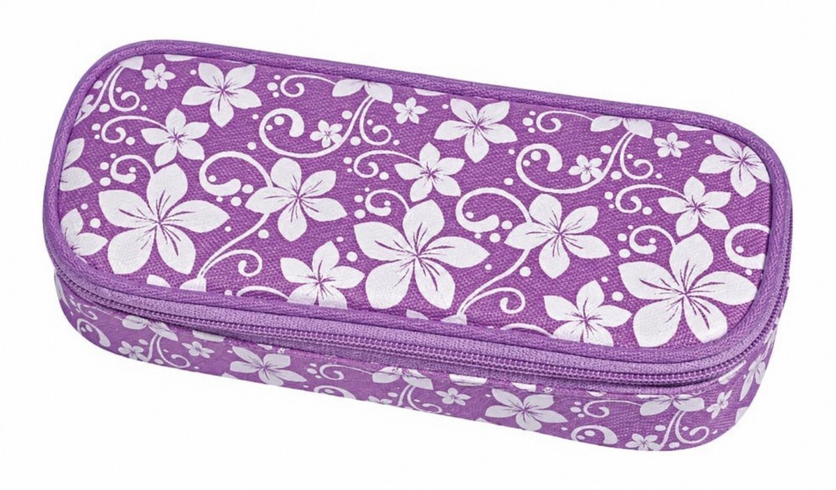 WEDO Etui – Paars met Bloemen – 23 x 9 x 5 cm