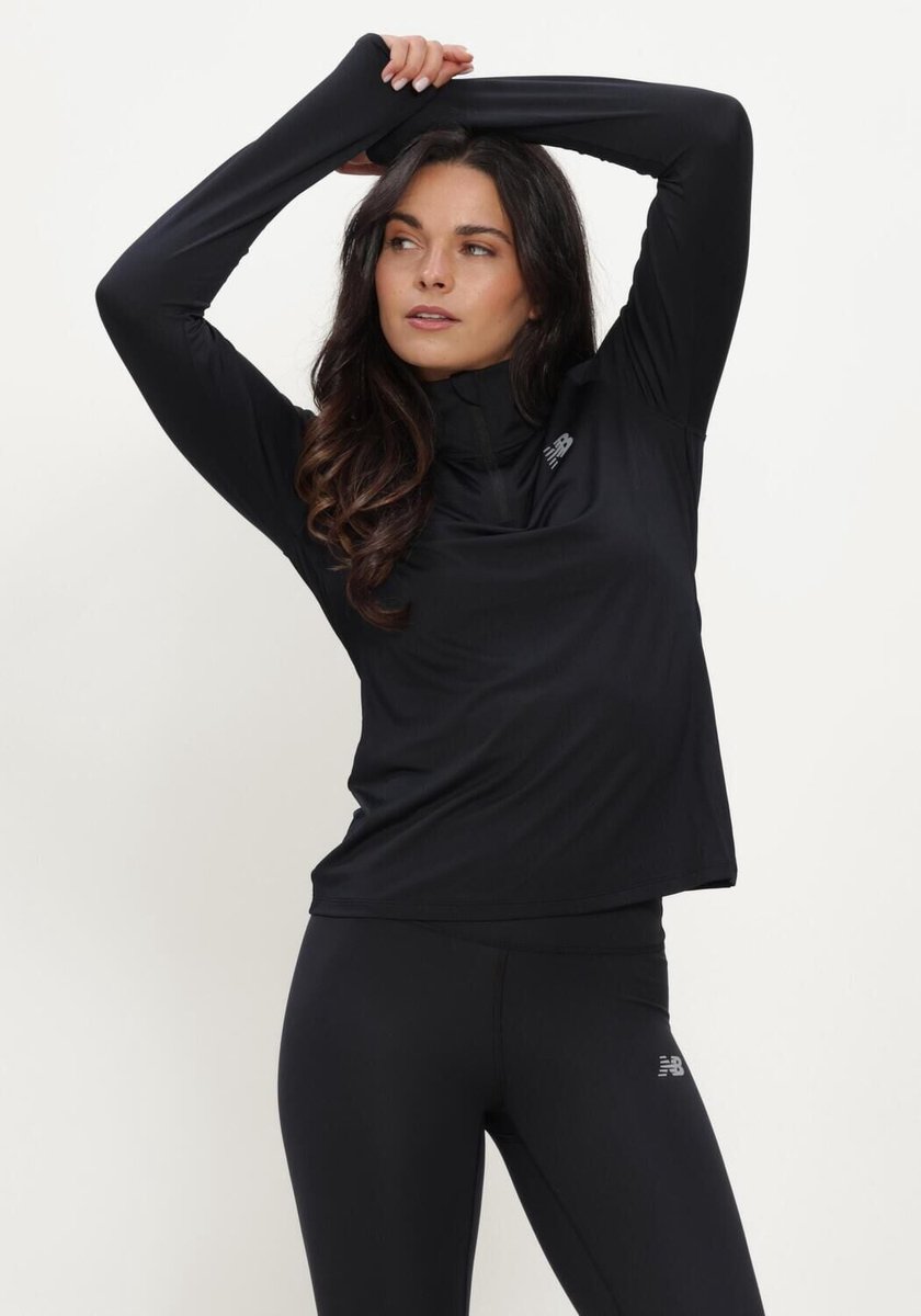 New Balance Sport 1/4 Zip Dames Trui Zwart