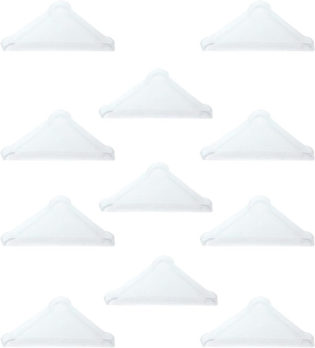 Hoekbeschermers voor Glazen Meubels, 20 Stuks Triangulaire Beschermpads van 3mm x 50mm, Wit, Veiligheid, Meubelbescherming, Schokabsorberend